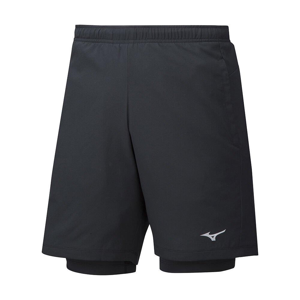 Mizuno Men's Shorts Black Impulse 7.5 2in1 Apparel - J2GB907209